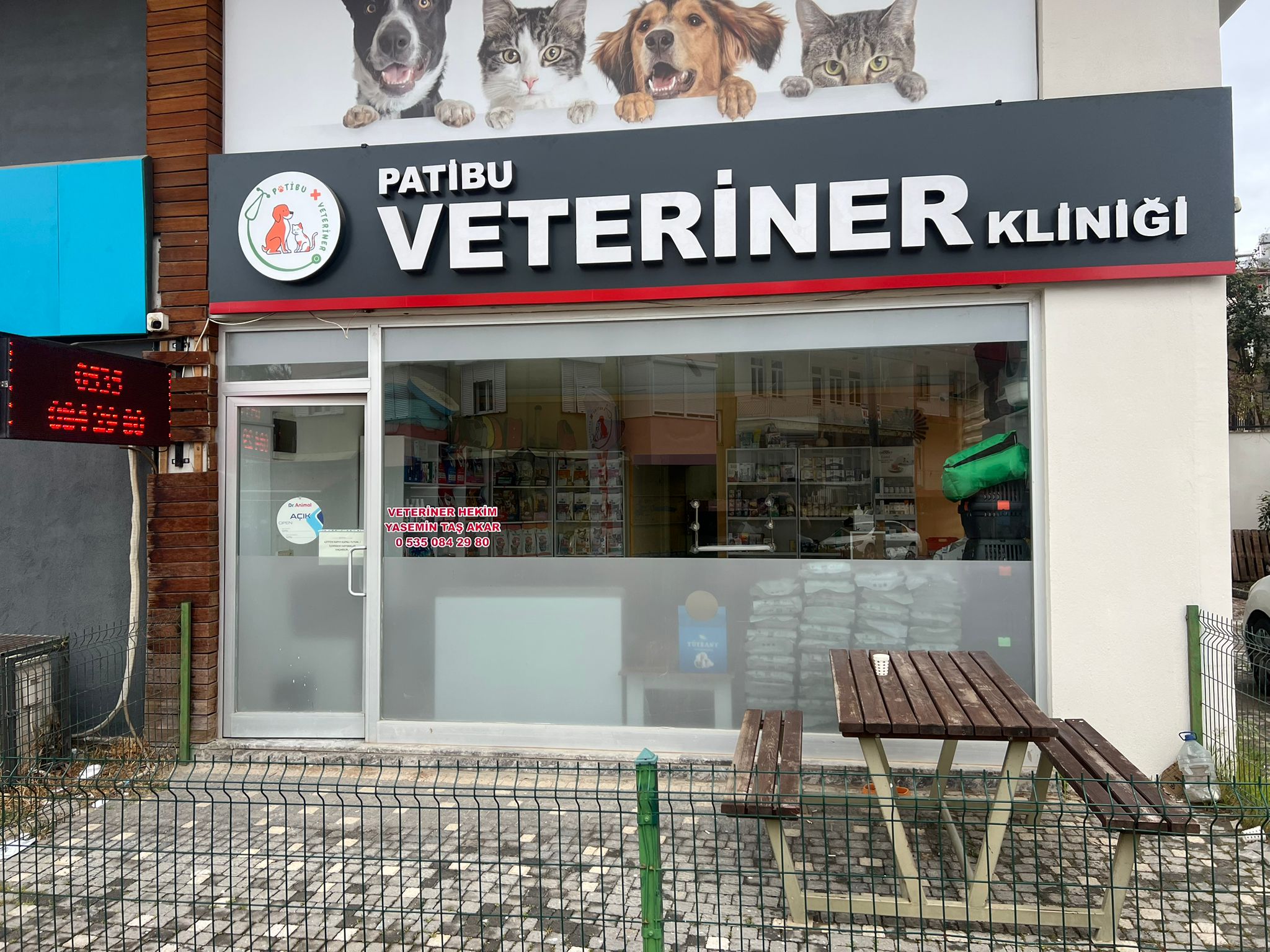 View of the veterinary clinic in Manavgat